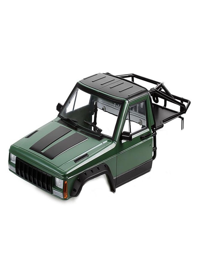 YSKMLOLP 1/10 RC Hard Shell Cab & Back-Half Cage Body Shell Kit for 1/10 RC Crawler TRX4 SCX10 90046 AT4 GEN 8 Scout II,313mm Wheelbase Cherokee Upgrade and Modify (Army Green) - Image 1