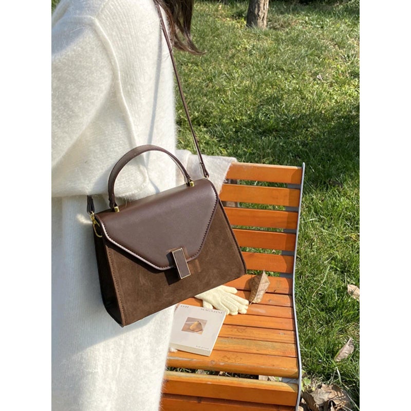 Light Luxury Retro Bag Women'S New Fashionable High-End Frosted Handbag Autumn Commuter Crossbody Small Square Bag - Image 3