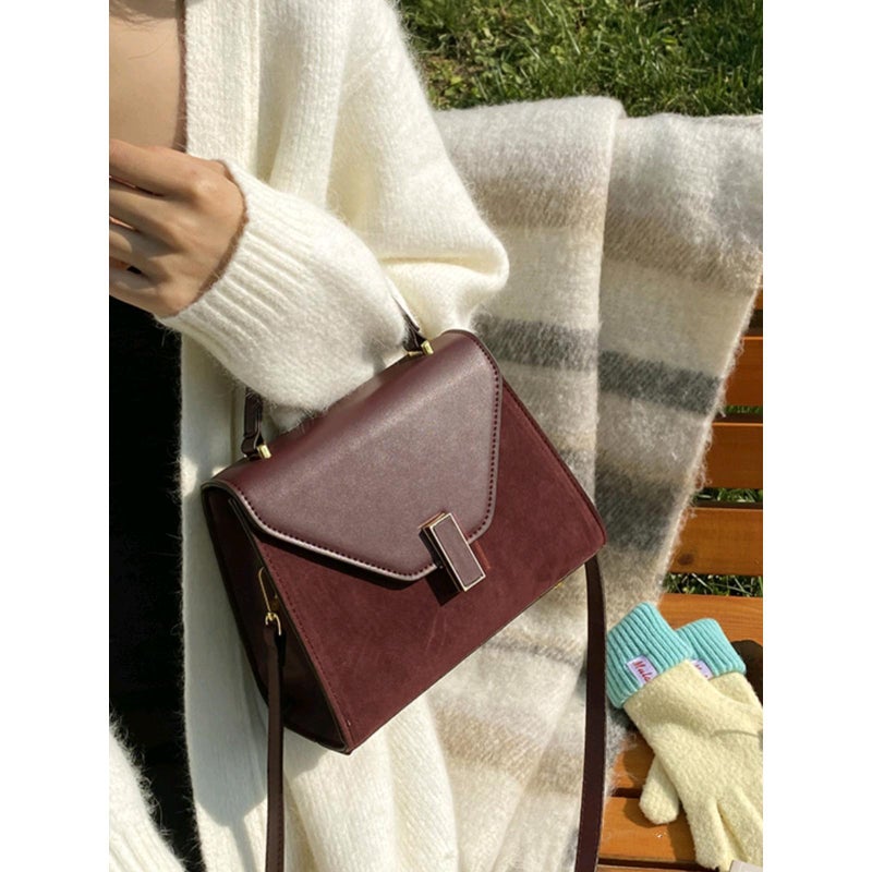 Light Luxury Retro Bag Women'S New Fashionable High-End Frosted Handbag Autumn Commuter Crossbody Small Square Bag - Image 2