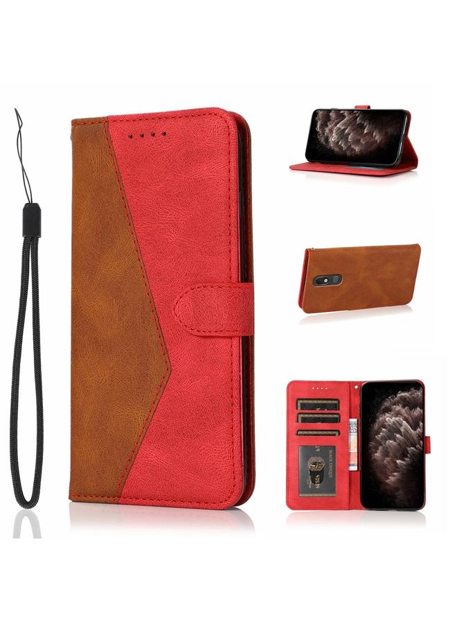 اس-توب جراب هاتف LG Stylo 5 من الجلد بخياطة ثنائية اللون - Image 1