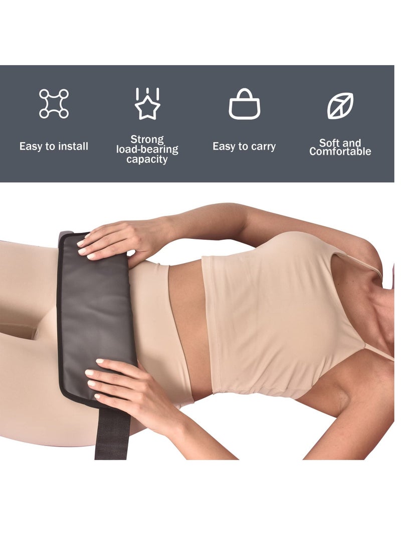 Generic - Hip Thrust Belt, Hip Belt Pads for Glute Workout,  Dumbbell Gravity Workout, with Dumbbells Kettlebells for Lunges Reverse Squat（Black） - Image 1