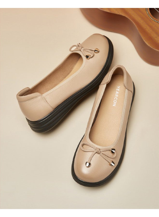 YEARCON Leap Month】new 2025 Spring/autumn Comfortable Bow Women's Slip-on Flats With Elastic Goring - Image 1