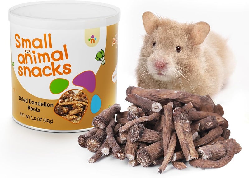 نيتينجيل لعبة وجبات وحلويات الهامستر من نيتإنجل (Nightangel Hamster Snacks and Treats Toy) - حلويات طبيعية للهامستر القزم، السوري، الروبوتي، والجيربيل، والفئران، والديغوس، أو (جذور الهندباء المجففة - 1.8 أونصة (50 جرام)) - Image 1