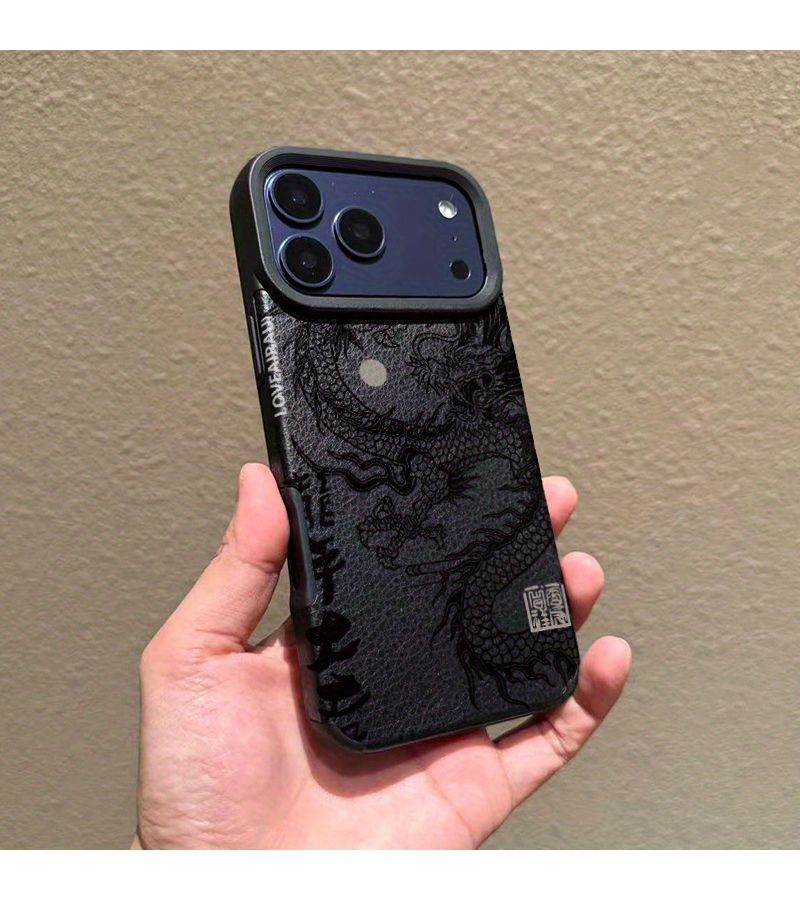 High End Faux Leather Phone Case Red Shock Protection Compatible with Iphone 17 Air - Image 3