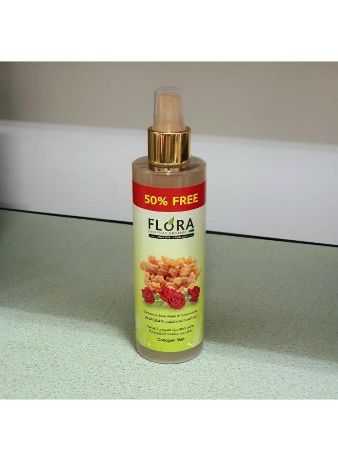 Damascus rose water with frankincense is considered a natural collagen for the skin and reduces signs of aging.
