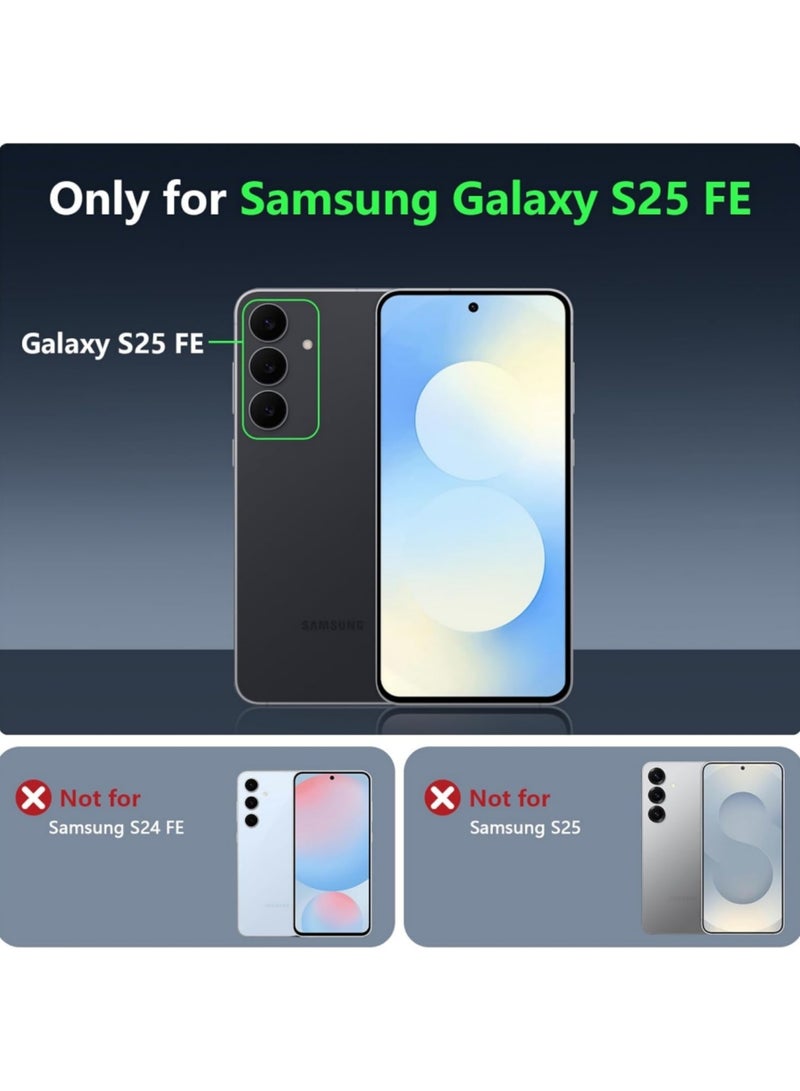 جراب مغناطيسي غير لامع لهاتف Samsung Galaxy S25 FE، متوافق مع Magsafe يدعم الشحن اللاسلكي، خفيف الوزن، مصنوع من البولي كربونات الصلب الهجين + غطاء هاتف نحيف مقاوم للصدمات من مادة TPU الناعمة (أسود غير لامع) - Image 3