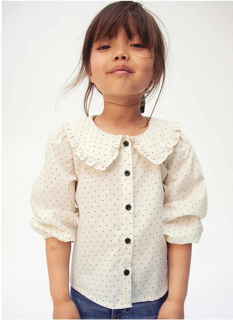 H&M Collared Cotton Blouse