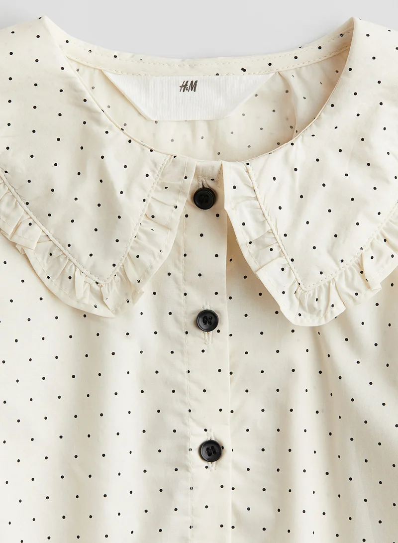H&M Collared Cotton Blouse
