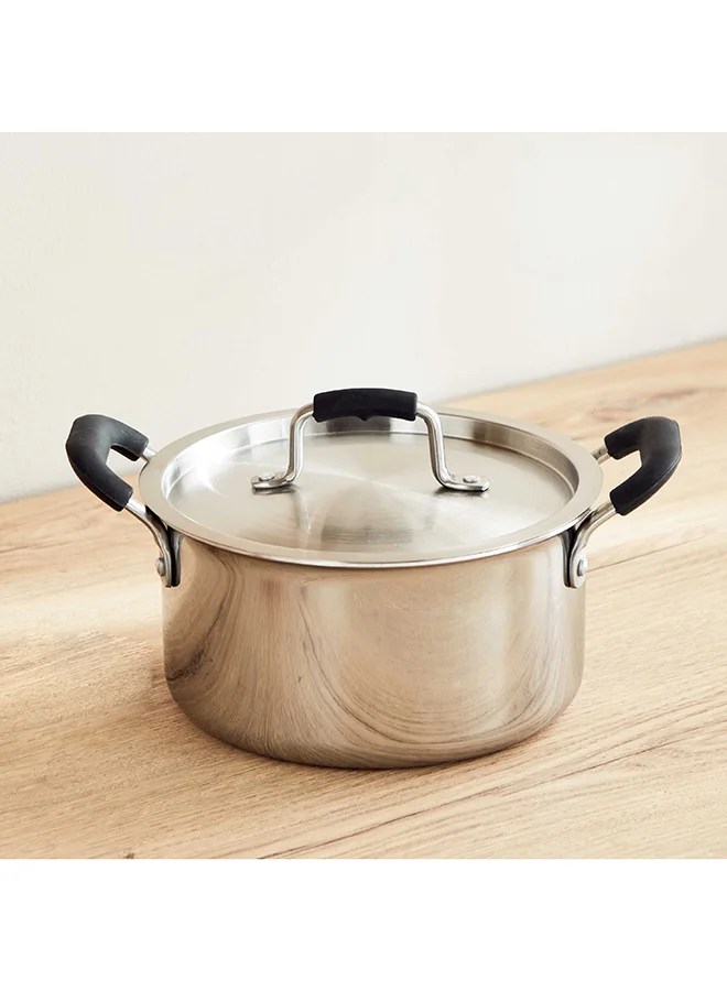 Home Box Glisten Triply Casserole with Steel Lid 26 x 13 x 20