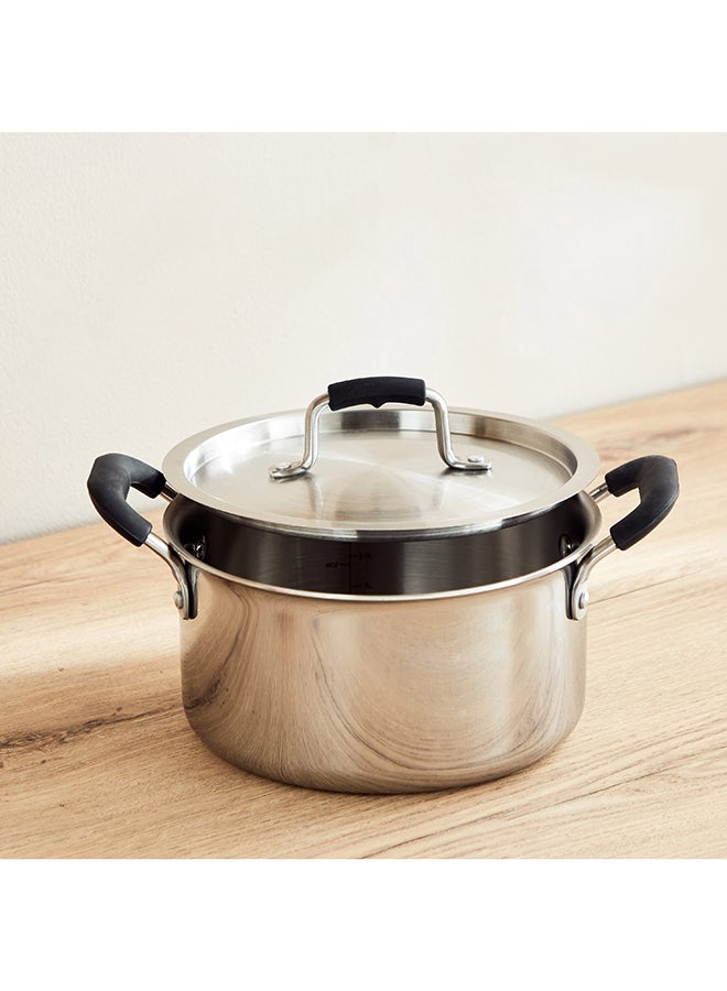 Home Box Glisten Triply Casserole with Steel Lid 26 x 13 x 20 - Image 2