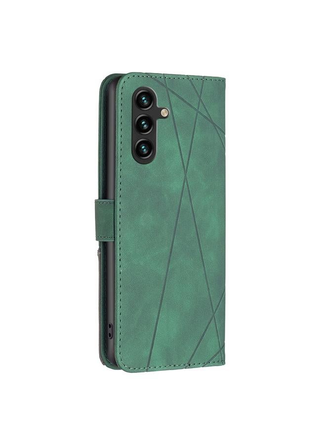 اس-توب جراب لهاتف Samsung Galaxy A56 5G مصنوع من الجلد بمشبك مغناطيسي ونقشة معينية - Image 4