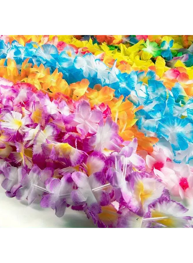 20pcs Vibrant Hawaiian Wreaths Flower Necklaces Headbands for Luaus Beach Parties Weddings - Image 5