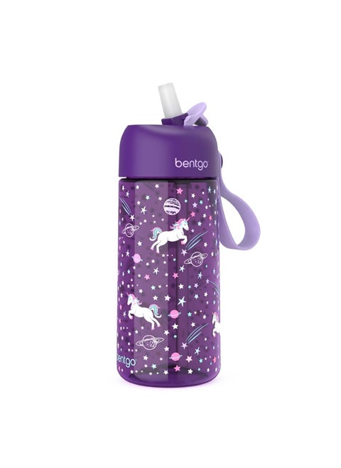 Kids Water Bottle New And Improved 2023 Leak Proof, Bpa - Free 15 Oz. Cup For Toddlers And Children Flip Up Safe Sip Straw For School, Sports, Daycare, Camp And More (Unicorn)