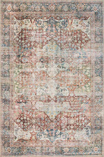 Loloi Loren Collection LQ-14 Brick/Multi 2'-6" x 7'-6" Runner Rug - Image 3