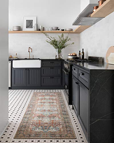 Loloi Loren Collection LQ-14 Brick/Multi 2'-6" x 7'-6" Runner Rug - Image 2