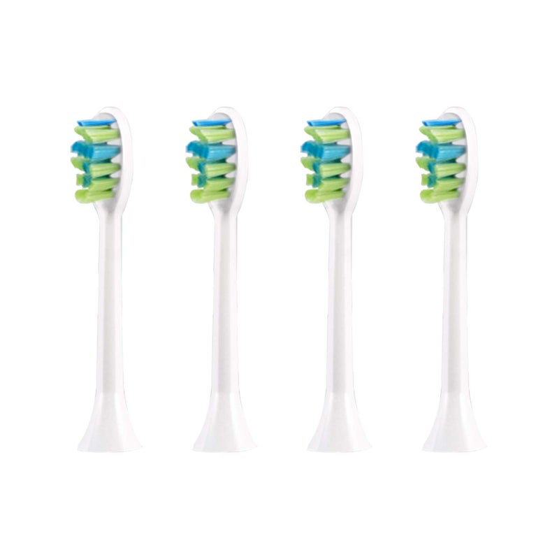 7AM2M AM100/AM105C/AM111 Sonic Electric Toothbrush Brush Heads x 4 for 7AM2M Electric Toothbrush ONLY (White) - Image 1