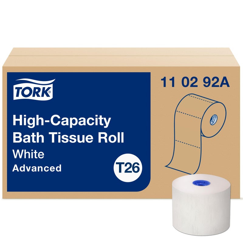 Tork High-Capacity Toilet Paper Roll White T26, Advanced, 2-Ply, 36 x 1000 sheets, 110292A - Image 1