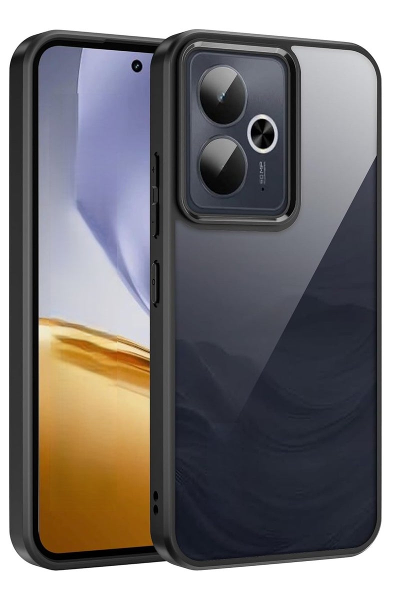 Case Cover Shockproof Hard PC Back Soft TPU Frame Anti-yellowing Slim Protective Cover Compatible with Realme 14T/Realme 14 5G (Clear) - Image 1