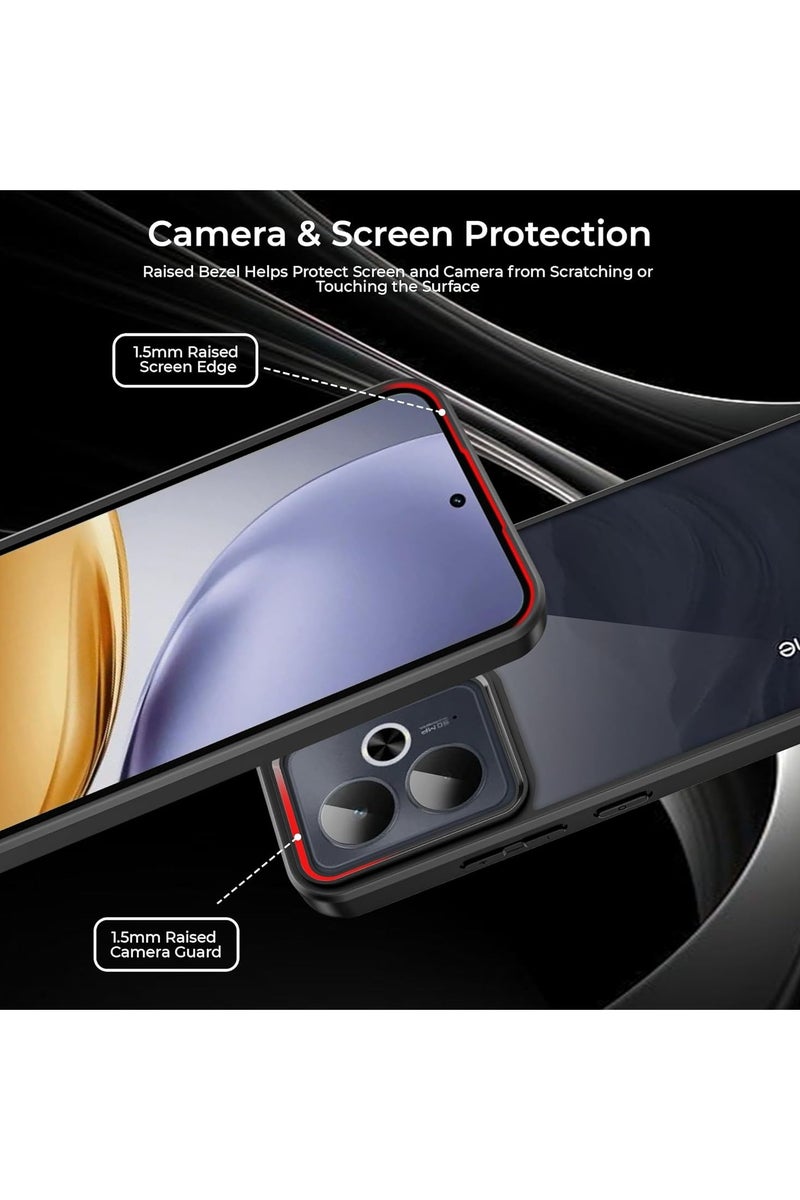 Case Cover Shockproof Hard PC Back Soft TPU Frame Anti-yellowing Slim Protective Cover Compatible with Realme 14T/Realme 14 5G (Clear) - Image 3