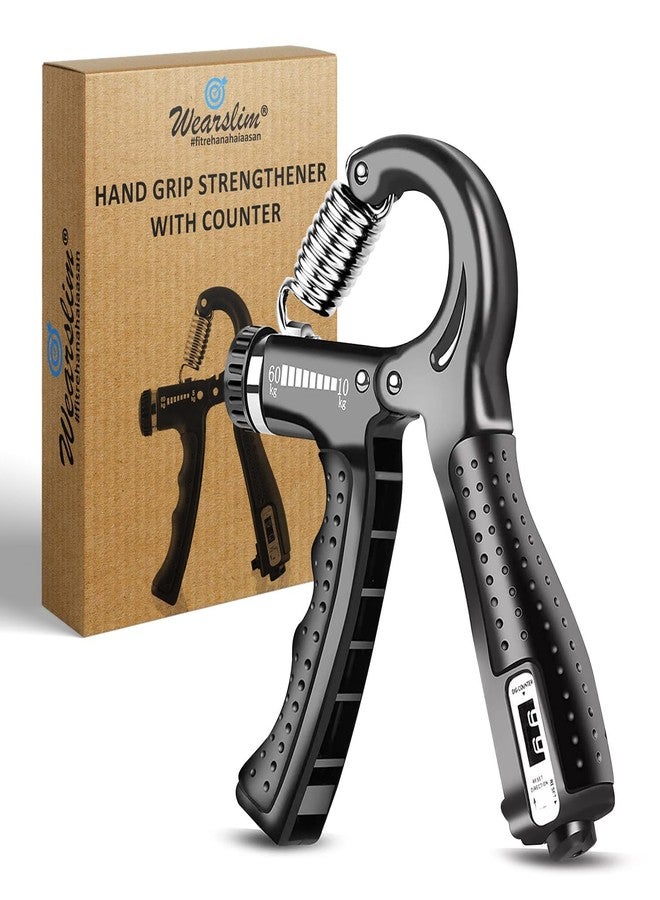 Wearslim Professional Hand Gripper with Counter & Push Up Stand Bar Combo | Forearm Strengthener, Grip Strengthener with Dips Stand for Calisthenics | Home Gym Workout Equipment for Men & Women - Image 3