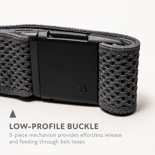 Arcade Belts Momentum Belt Elastic Stretch Belt with LowProfile Buckle TravelFriendly Adjustable Fit Charcoal - Image 3