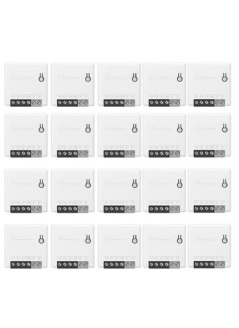 20PCS SONOFF ZBMINI Zigbee DIY Two Way Smart Switch Small Body Remote Control Switch Support An External Switch Compatible with Google Home/Nest IFTTT & Alexa