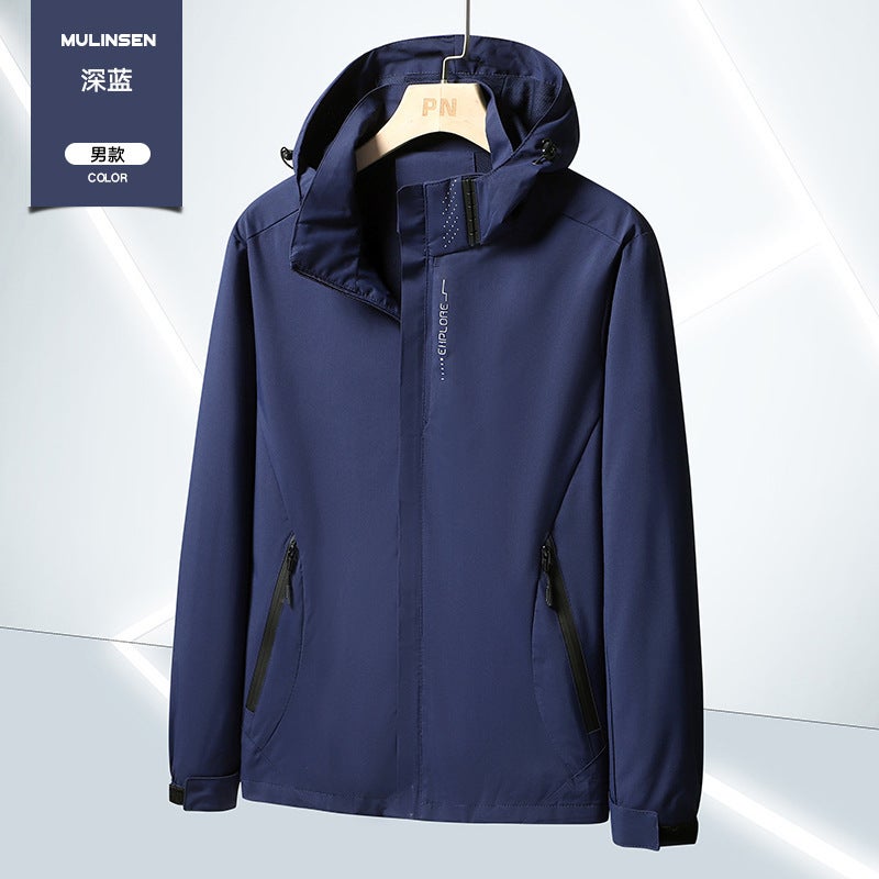 Men'S 3-In-1 Casual Waterproof Sports Versatile Jacket Baseball Jacket - Image 3