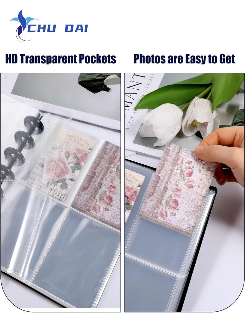 CHU DAI Mini Polaroid Photo Album 2x3 Inch 160 Pockets(320 Sheets) Photo Book for Fujifilm Instax Mini Camera DIY Collector with 20 Removal Inner Pages, Black - Image 3