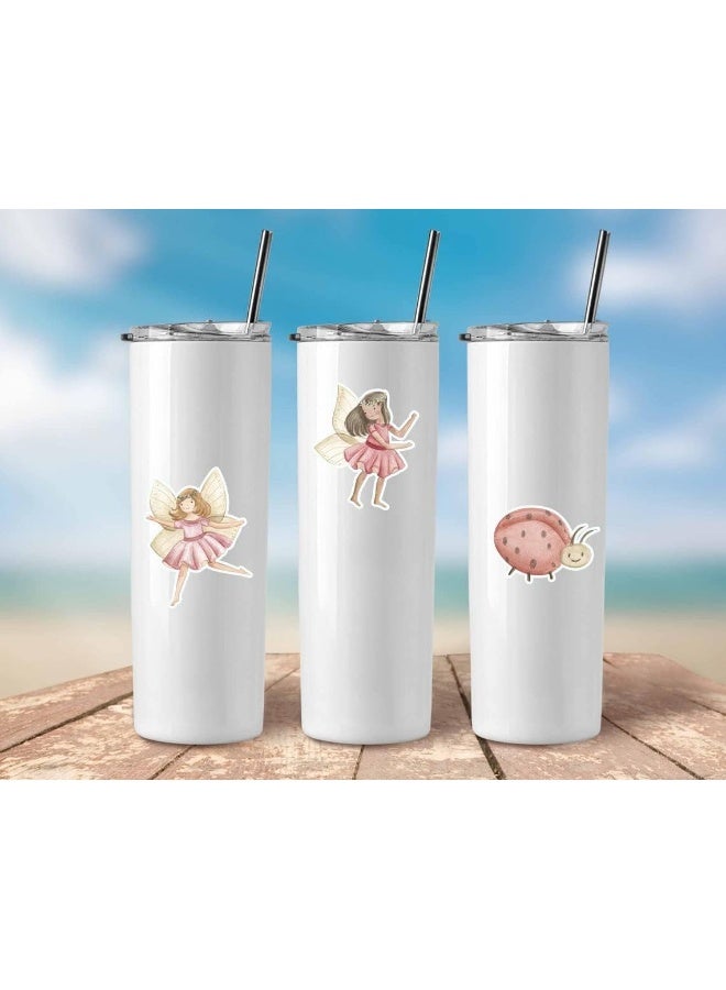 PC Whimsical 20 Pcs Fairy Pastel Watercolor Stickers - Enrich Your World with Delightful Fantasy! - Image 4