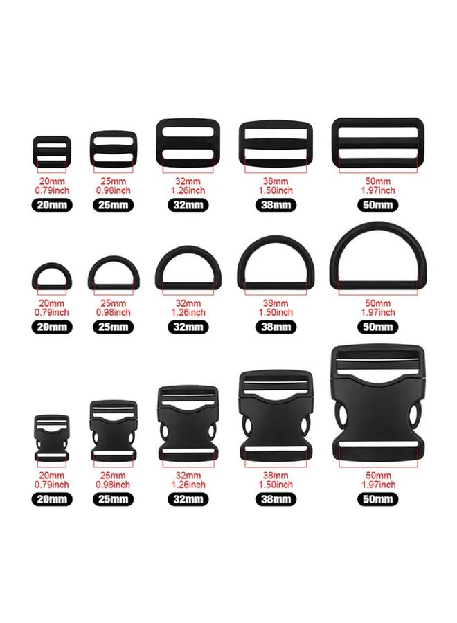 38mm Canvas Strap Set With 12 Sliding Clips 6 Buckles 6 D Rings For DIY Craft Sewing Repair - Image 4