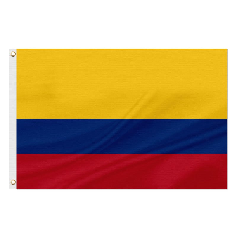 ASUNO Colombia Flag 3×5 Feet Polyester Colombian National Banner with 2 Brass Grommets Double Side Vivid Color Fade Resistant for Outside Garden Lawn Patio - Image 1