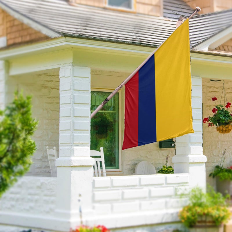 ASUNO Colombia Flag 3×5 Feet Polyester Colombian National Banner with 2 Brass Grommets Double Side Vivid Color Fade Resistant for Outside Garden Lawn Patio - Image 5