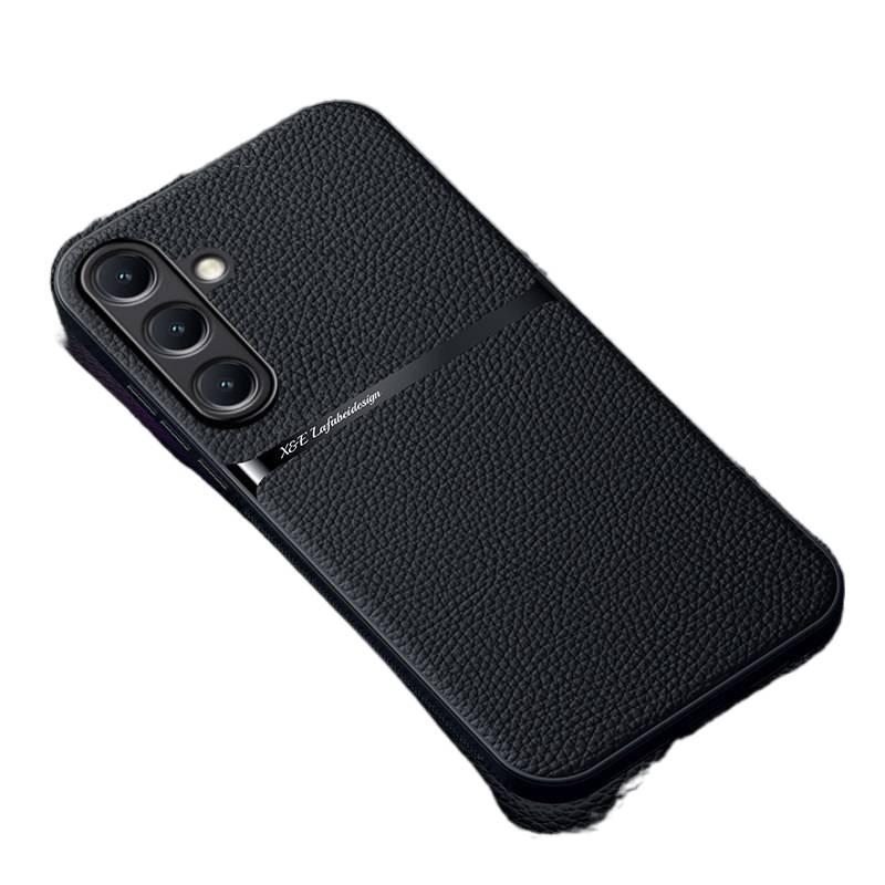 Leather Texture MagSafe Case for Samsung Galaxy S22 Ultra with Drop Protection and Anti-Fingerprint plus Shockproof plus Strong Magnetic plus Anti-Slip Grip in Poplar Wood - Image 1
