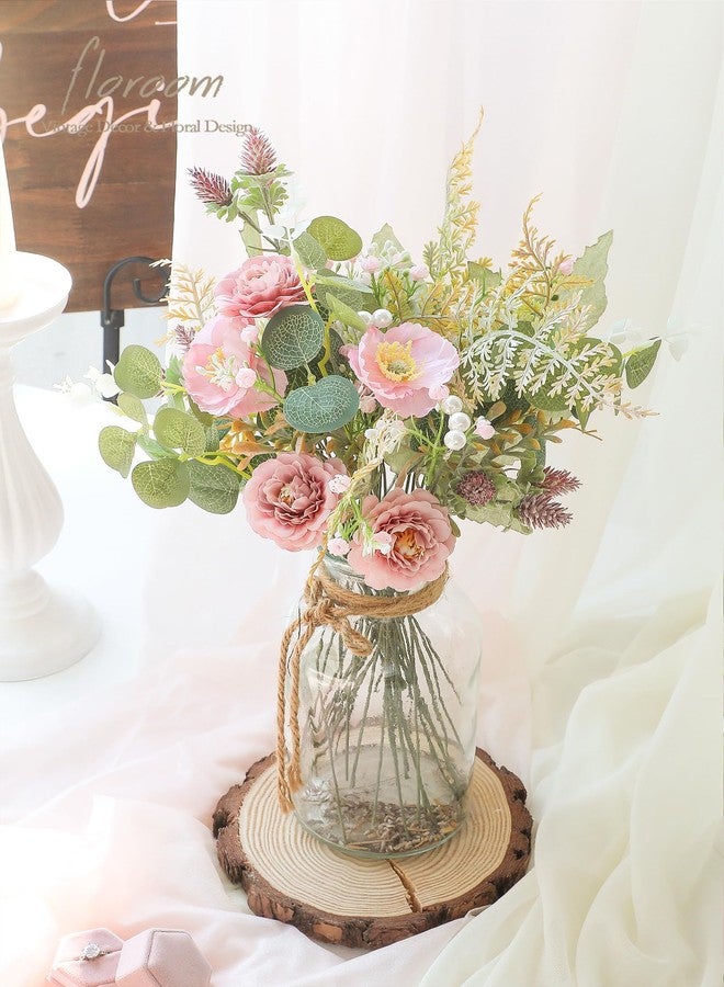 Floroom مجموعة أغصان نباتات خضراء اصطناعية من Floroom، 45 قطعة مع 6 أنواع من أغصان الزهور الخضراء الاصطناعية لتزيين باقات الزفاف وتنسيقات الزهور وقطع الزينة المركزية للطاولات، باللون الوردي الباهت والأخضر. - Image 2