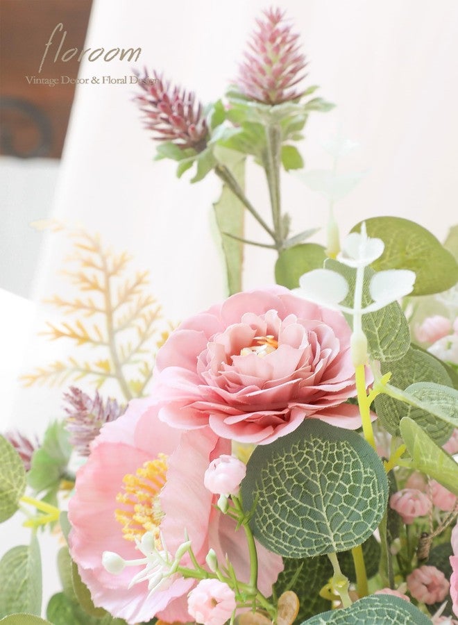Floroom مجموعة أغصان نباتات خضراء اصطناعية من Floroom، 45 قطعة مع 6 أنواع من أغصان الزهور الخضراء الاصطناعية لتزيين باقات الزفاف وتنسيقات الزهور وقطع الزينة المركزية للطاولات، باللون الوردي الباهت والأخضر. - Image 3