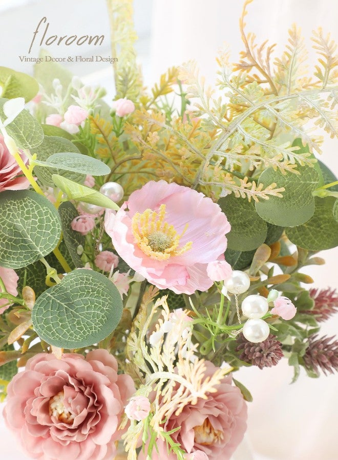 Floroom مجموعة أغصان نباتات خضراء اصطناعية من Floroom، 45 قطعة مع 6 أنواع من أغصان الزهور الخضراء الاصطناعية لتزيين باقات الزفاف وتنسيقات الزهور وقطع الزينة المركزية للطاولات، باللون الوردي الباهت والأخضر. - Image 4