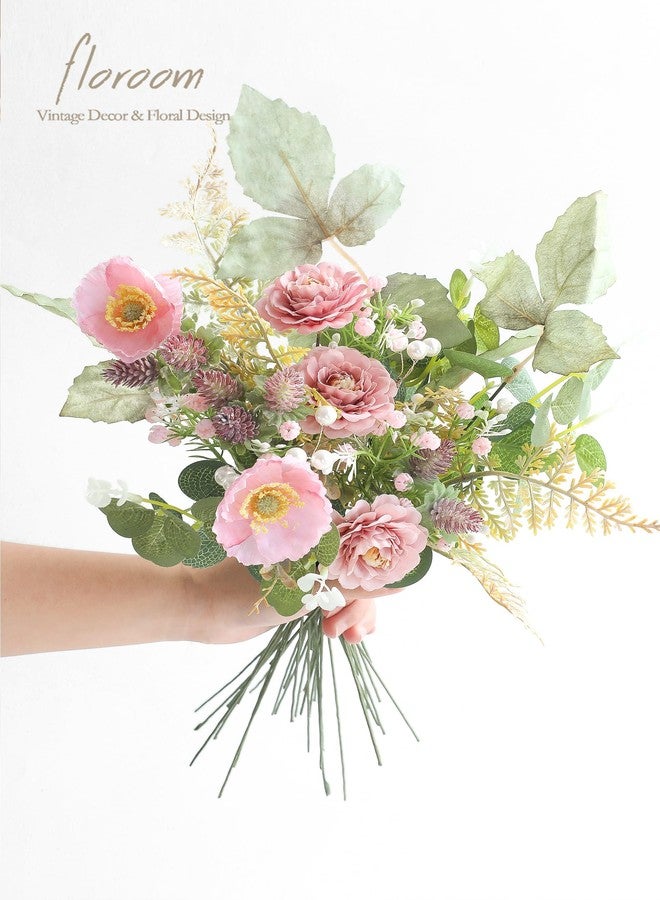Floroom مجموعة أغصان نباتات خضراء اصطناعية من Floroom، 45 قطعة مع 6 أنواع من أغصان الزهور الخضراء الاصطناعية لتزيين باقات الزفاف وتنسيقات الزهور وقطع الزينة المركزية للطاولات، باللون الوردي الباهت والأخضر. - Image 5