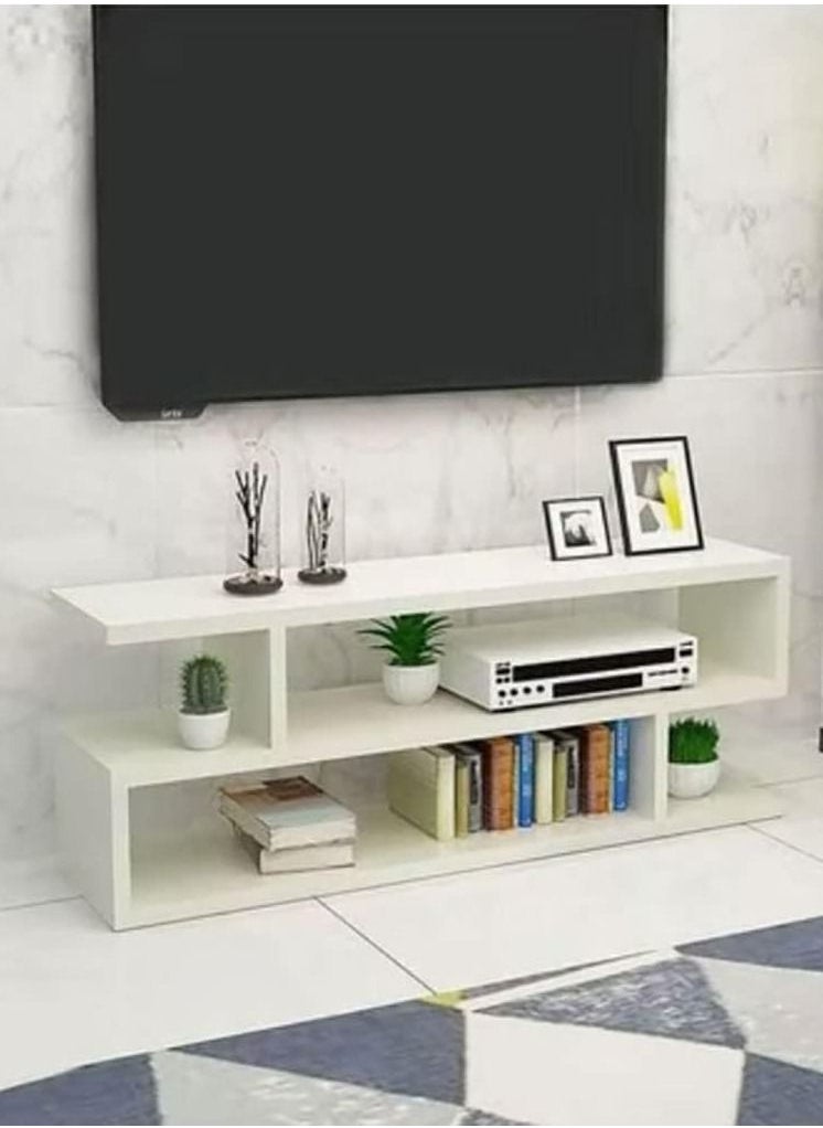 XiuWoo 3-Tiers Personalized TV Table TV Rack Cabinet Modern Media Storage Stand Console Coffee Table Table  Home Office Storage Rack Side End Table for Living Room Bedroom Office  - Image 3