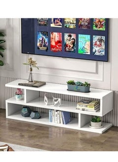 XiuWoo 3-Tiers Personalized TV Table TV Rack Cabinet Modern Media Storage Stand Console Coffee Table Table  Home Office Storage Rack Side End Table for Living Room Bedroom Office  - Image 1