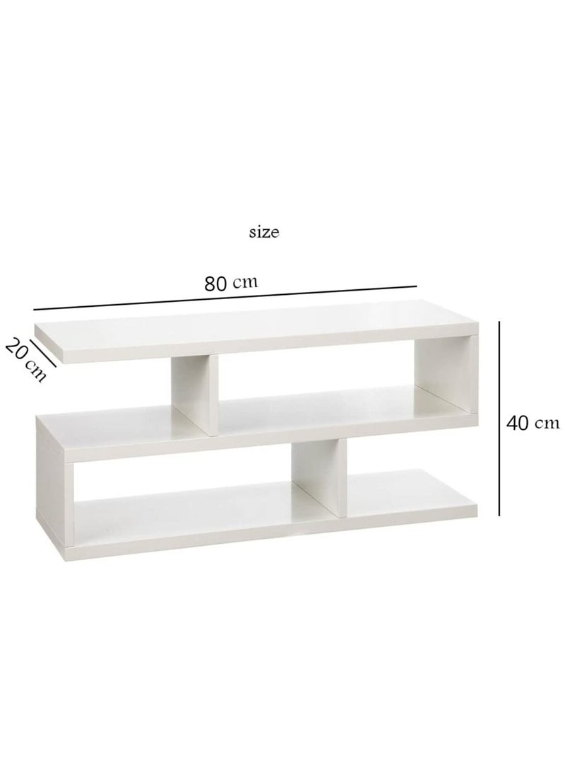 XiuWoo 3-Tiers Personalized TV Table TV Rack Cabinet Modern Media Storage Stand Console Coffee Table Table  Home Office Storage Rack Side End Table for Living Room Bedroom Office  - Image 4