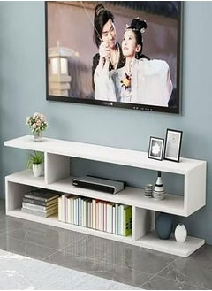 XiuWoo 3-Tiers Personalized TV Table TV Rack Cabinet Modern Media Storage Stand Console Coffee Table Table  Home Office Storage Rack Side End Table for Living Room Bedroom Office  - Image 2