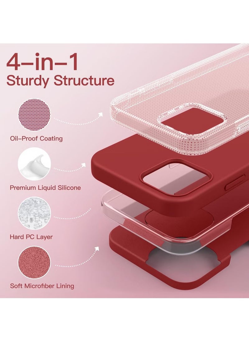 DUSALA iPhone 12 Pro Max Case, Liquid Silicone Phone Case for iPhone 12 Pro Max 6.7 Inch, Colorful Silky-Soft Protective Cover (Red) - Image 5