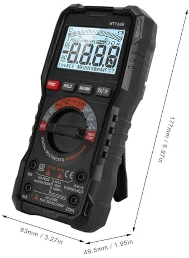 Digital Multimeter Tester Kit 20000 Counts ABS Material Auto Range with Flashlight Backlight LCD - Image 3