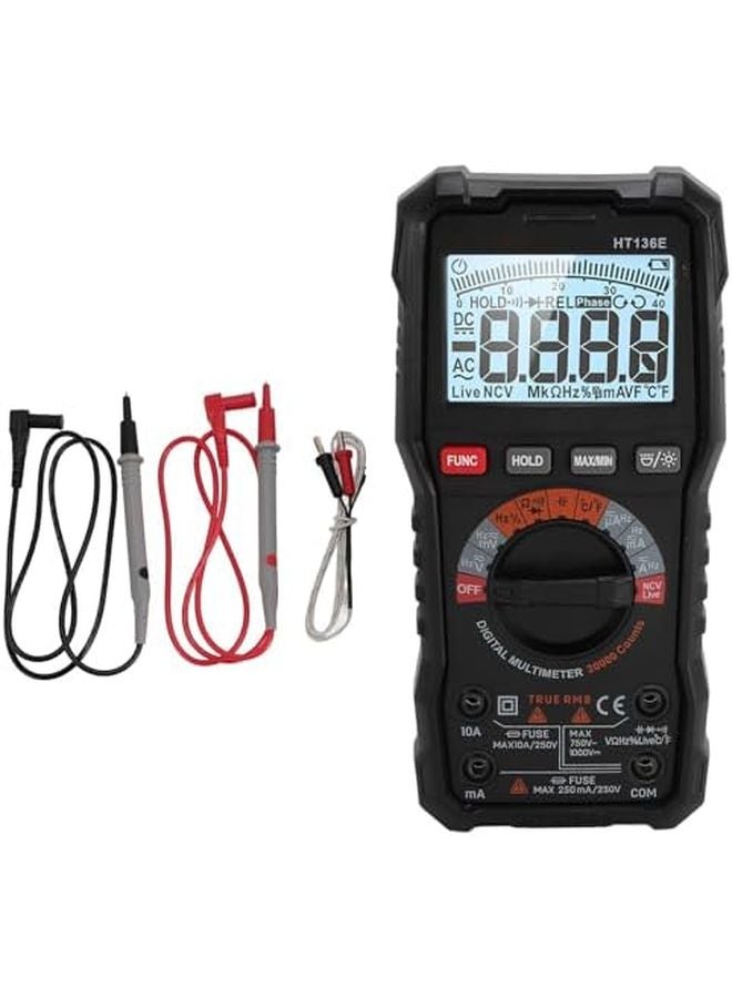 Digital Multimeter Tester Kit 20000 Counts ABS Material Auto Range with Flashlight Backlight LCD - Image 1