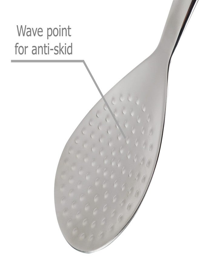 EIKS Stainless Steel Rice Paddle Spoon Spatula Non Stick for Rice Mashed Potato Salads, Apply for Kitchen Home Restaurant Serving - 8-inch Long - Image 5