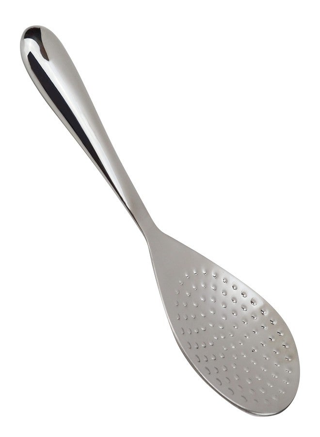 EIKS Stainless Steel Rice Paddle Spoon Spatula Non Stick for Rice Mashed Potato Salads, Apply for Kitchen Home Restaurant Serving - 8-inch Long - Image 1