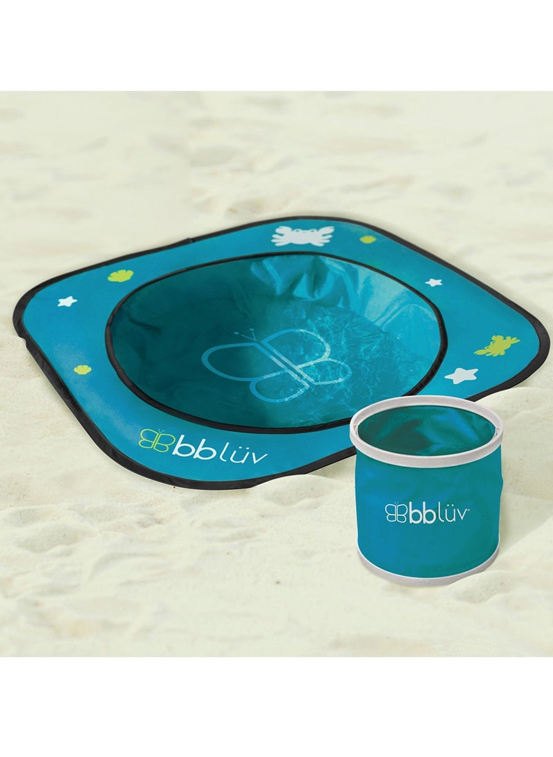 bbluv - Arenä Pop-Up Beach Pool for Babies & Toddlers – 30” Portable Water Play Pool with Foldable Bucket – Safe, Easy to Set Up, Travel-Friendly & Ideal for Beach & Outdoors - Image 1