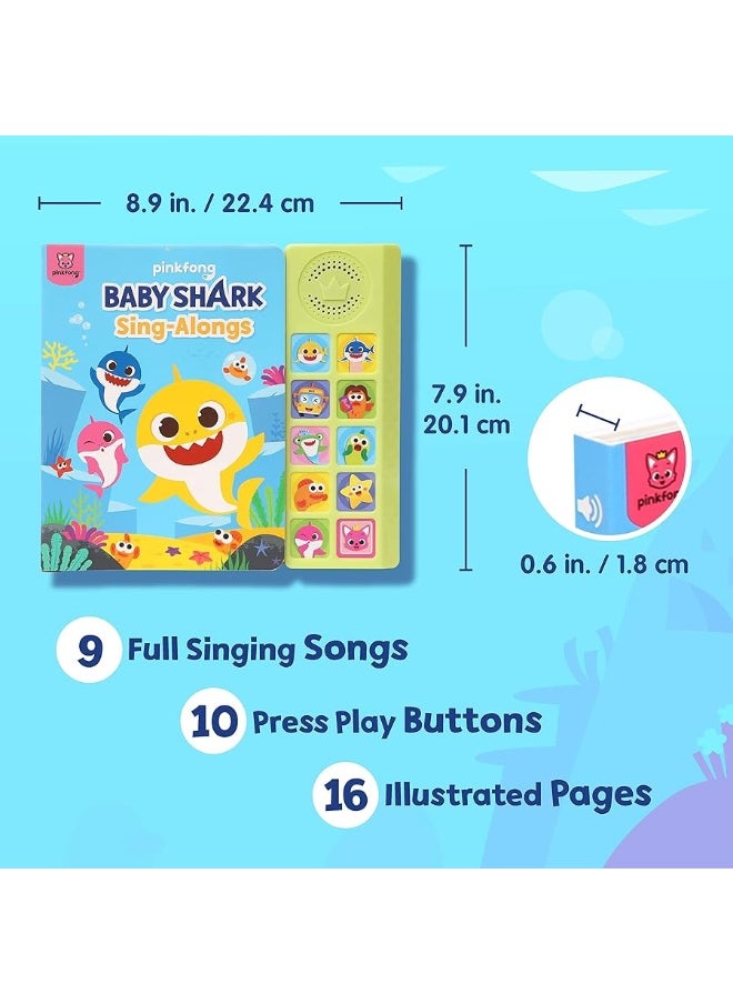 Pinkfong - Baby Shark Sing-Alongs 10 Button Sound Book | Baby Shark Toys | Learning & Education Toys | Interactive Baby Books for Toddlers 1-3 | Gifts for Boys & Girls - Image 1