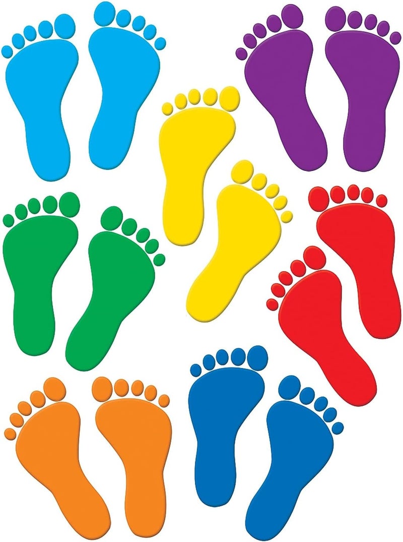 Teacher Created Resources Multi-Color Footprint Accents for Classroom Decoration