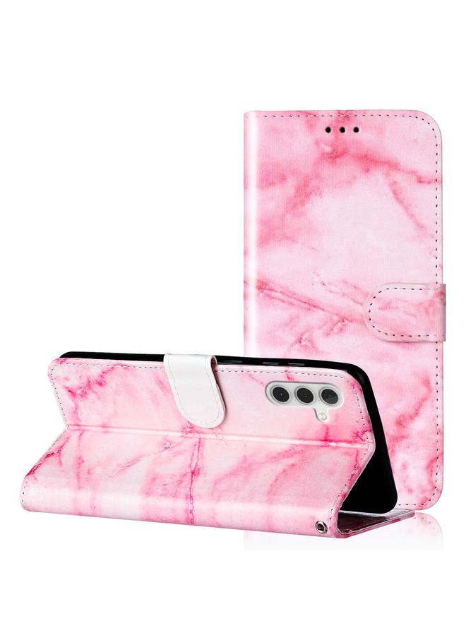 إيروريكس جراب هاتف جلدي بنمط رخامي ملون لهاتف Samsung Galaxy A56 5G - Image 1